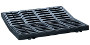 GRILLE FONTE CONCAVE 400X400 AVEC CADRE C 250