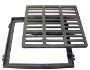 GRILLE FONTE PLATE 300X300 AVEC CADRE C 250