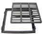 GRILLE FONTE PLATE 400X400 AVEC CADRE C 250