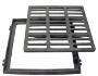 GRILLE FONTE PLATE 600X600 AVEC CADRE C 250