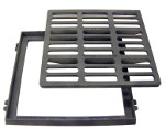 GRILLE FONTE PLATE 800X800 AVEC CADRE C 250 (PRIX SPÉCIAL DESTOCKAGE)