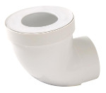 Pipe courte pour WC - coude 90° diamètre 100 à joint (85/107)