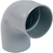 Coude mâle femelle 87°30 Nicoll CR8GT pour descentre diamètre 80 mm gris