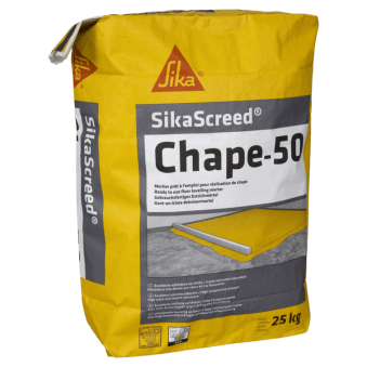 SIKASCREED CHAPE 50 SAC DE 25 KG MORTIER CHAPE RAPIDE 1 À 15 CM